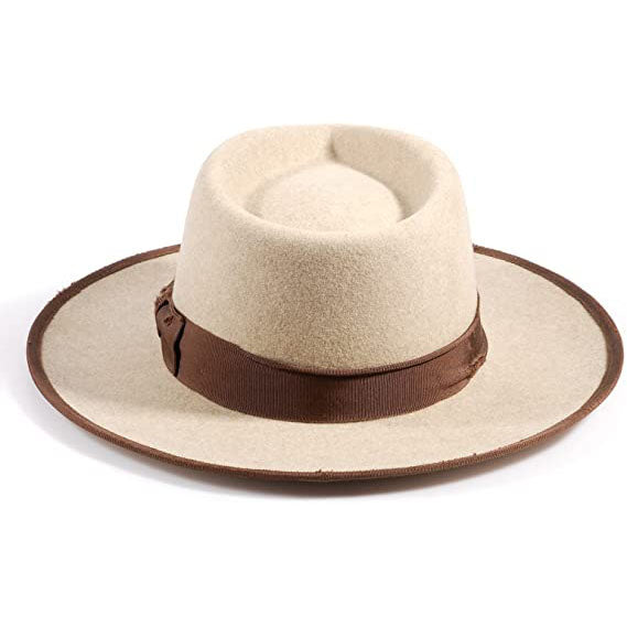 Vintage Lightning Fedora Firm Wool Felt Panama Hat [Fast shipping and box packing]