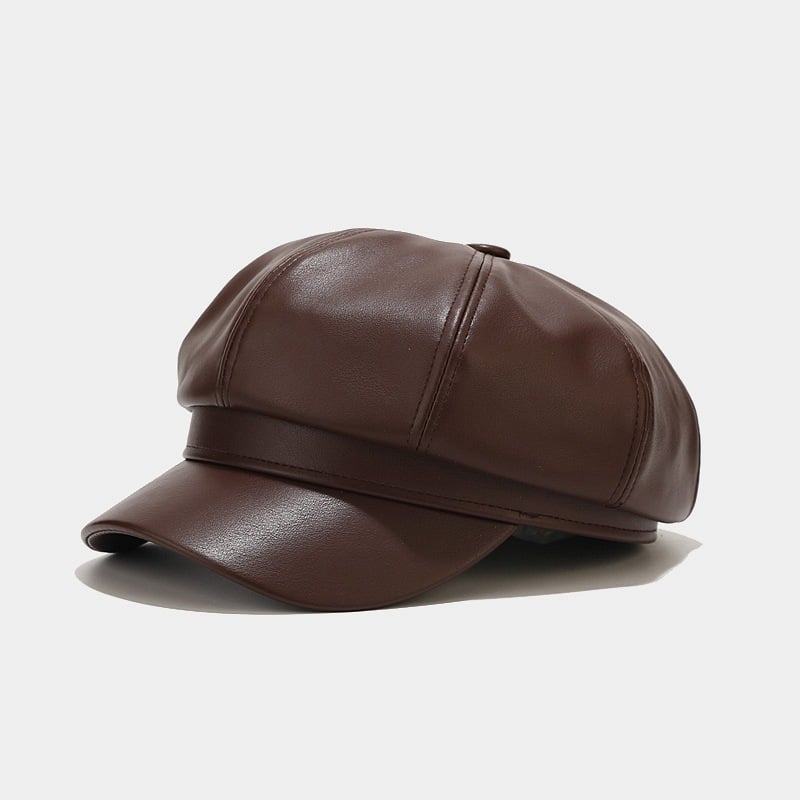 Ladies British Style Retro Casual Solid Color Hat