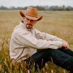 Hollywood - Mens Leather Cowboy Hat