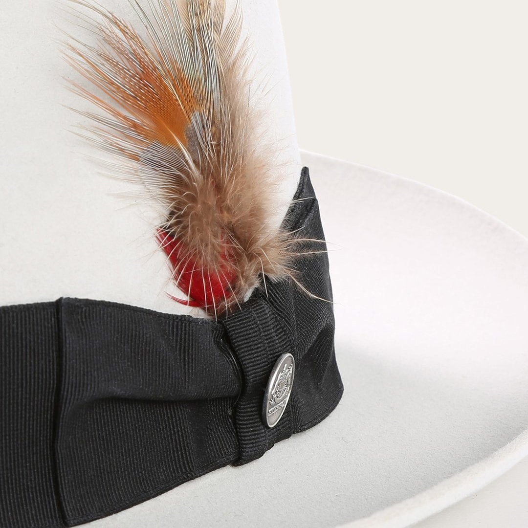 Temple Fedora-White [Fast shipping and box packing]