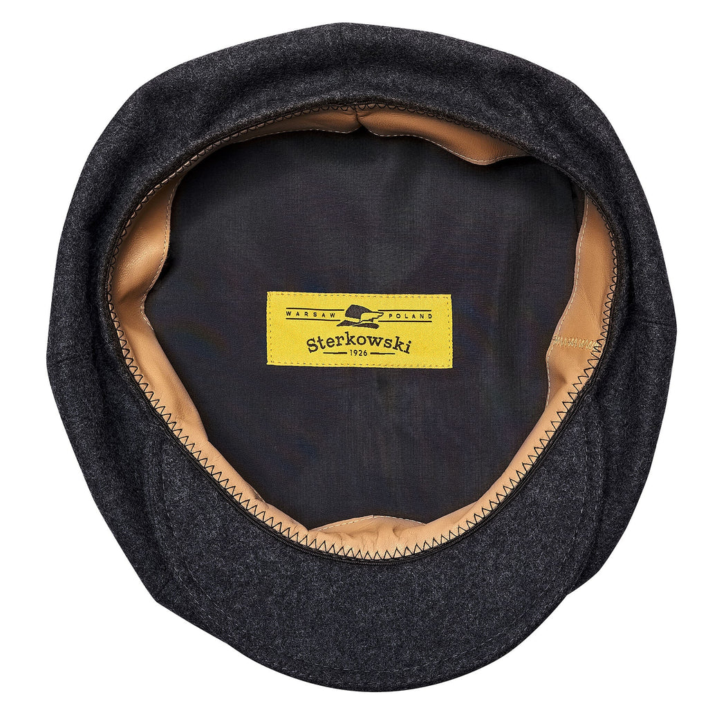 PEAKY BLINDERS Genuine Scottish Harris Tweed 8 Panels Man Cap Black Grey