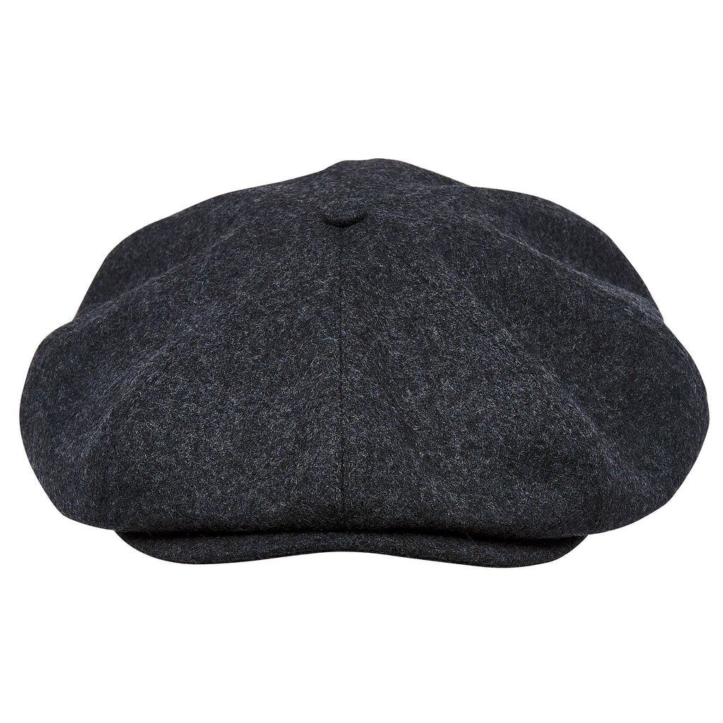 PEAKY BLINDERS Genuine Scottish Harris Tweed 8 Panels Man Cap Black Grey