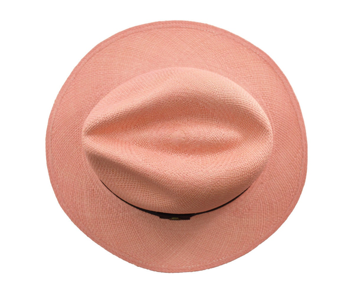 Advanced Original Panama Hat-Pink Toquilla Straw | Brown Band-Handwoven in Ecuador(HatBox Included)