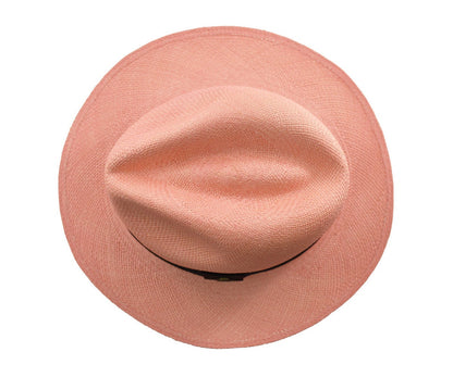 Advanced Original Panama Hat-Pink Toquilla Straw | Brown Band-Handwoven in Ecuador(HatBox Included)